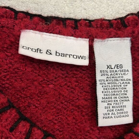 Croft & Barrow Skating Bears Silk Wool Sweater Size XL - Picture 11 of 13